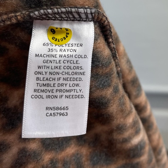 NWT Rachel Parcell Soft Fleece Lounge Joggers Leopard Print Size XL - Picture 4 of 6